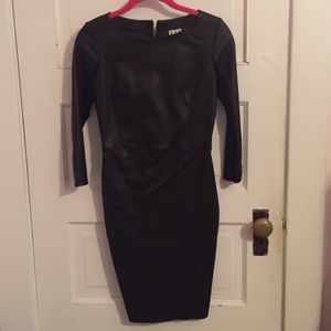 ❤️ STUNNING Haute Hippie Black Leather LBD Dress!!